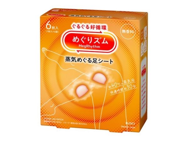 めぐりズム蒸気でじんわり足シート無香料６枚入